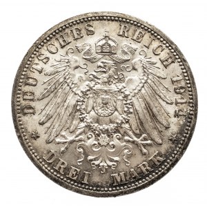 Niemcy, Cesarstwo Niemieckie 1871-1918, Prusy, 3 marki 1914 A