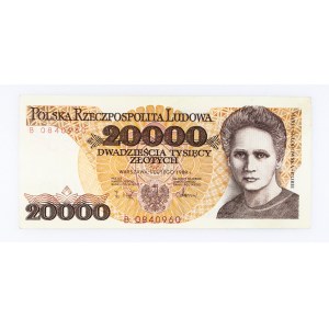 Polska, PRL 1944 - 1989, 20000 ZŁOTYCH 1.02.1989, seria B.