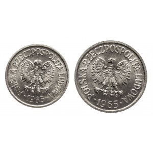 Polska, PRL 1944-1989, zestaw: 10 groszy 1965, 20 groszy 1965