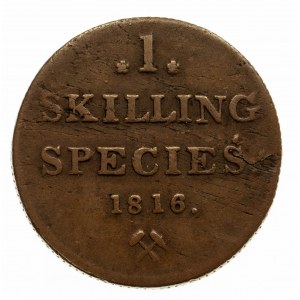 Norwegia, 1 skilling species 1816, Kongsberg