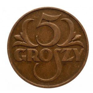 Polska, II Rzeczpospolita 1918-1939, 5 groszy 1934, Warszawa.