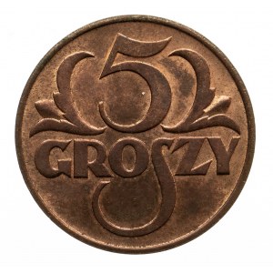 Polska, II Rzeczpospolita 1918-1939, 5 groszy 1938, Warszawa.