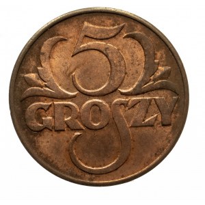 Polska, II Rzeczpospolita 1918-1939, 5 groszy 1939, Warszawa.