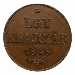 Węgry, Wiosna Ludów, Egy (1) krajczar 1848