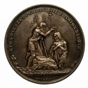 Medal srebrny na pamiątke chrztu 1899 (Witkowski)