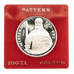 Polska, PRL 1944-1989, 200 złotych 1979 Mieszko I, próba