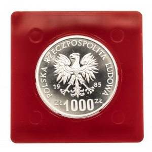 Polska, PRL 1944-1989, 1000 złotych 1985 40 lat ONZ, próba