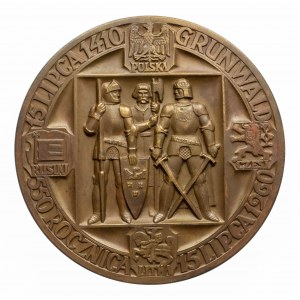 Polska, PRL 1944-1989, medal z okazji 550-lecia bitwy pod Grunwaldem, 1960, W. Kowalik