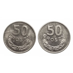 Polska, PRL 1944-1989, 50 groszy 1965, 2 sztuki