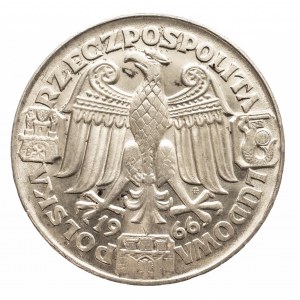 Polska, PRL 1944-1989, 100 złotych 1966 Mieszko i Dąbrówka - głowy, próba