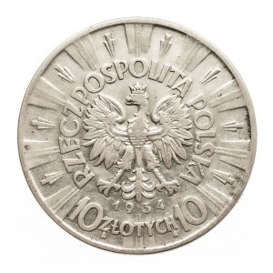 Polska, II Rzeczpospolira 1918-1939, 10 złotych 1934 Piłsudski, Warszawa