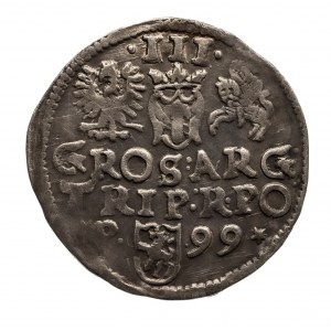 Polska, Zygmunt III Waza 1587–1632, trojak 1599, Poznań