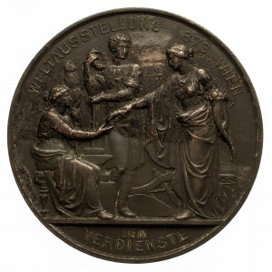 Austria, medal Ogólnoświatowa Wystawa w Wiedniu 1873, Franciszek Józef I