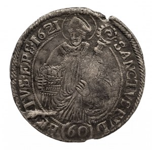 Austria, Salzburg, Arcybiskupstwo, Paris Graf von Lodron 1619-1653, 1/2 kipera, 60 krajcarów 1621