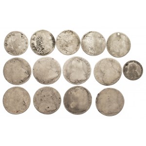 Austria, Francja zestaw 14 srebrnych monet XVIII w.