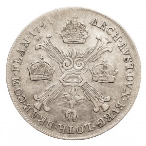 Austria, Niderlandy, Leopold II, 1/4 talara 1791 B, Kremnica