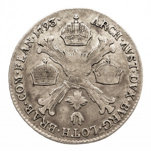 Austria, Niderlandy, Franciszek II, 1/4 talara 1793 B, Kremnica