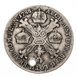 Austria, Niderlandy, Józef II, 1/4 talara 1788 B, Kremnica