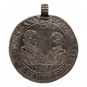 Niemcy, Saksonia-Koburg-Eisenach (Alr-Gotha), Jan Kazimierz i Jan Ernest 1572-1633, talar 1585, Saalfeld