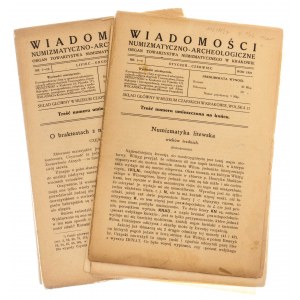 Wiadomości Numizmatyczno-Archeologiczne rok 1921, Kraków