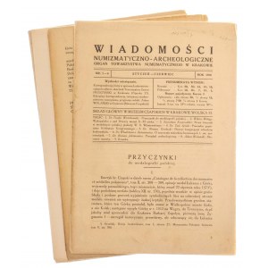 Wiadomości Numizmatyczno-Archeologiczne rok 1920, Kraków