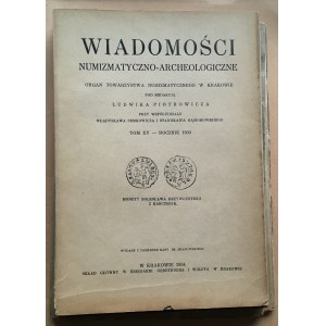 Wiadomości Numizmatyczno-Archeologiczne rok 1933, Kraków.