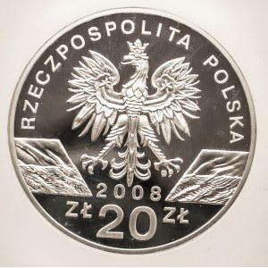Polska, Rzeczpospolita Polska od 1989, 20 złotych 2008 SOKÓŁ.