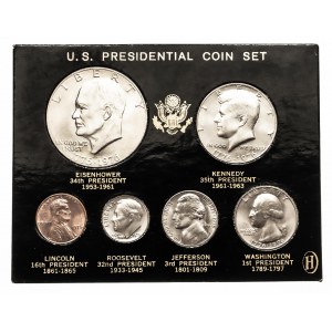 Stany Zjednoczone Ameryki, zestaw od centa do dolara. 6 monet.