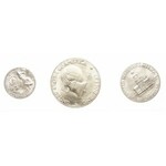 Stany Zjednoczone Ameryki, zestaw trzech srebrnych monet.