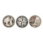 NATO: POLSKA CZECHY WĘGRY, zestaw trzech srebrnych medali.
