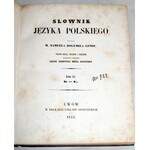 LINDE- SŁOWNIK JĘZYKA POLSKIEGO wyd. Lwów 1854-60 t.I-VI [komplet]