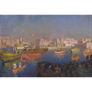 Ludwik Leszko, VIEW ON THE PORT (MALTA)