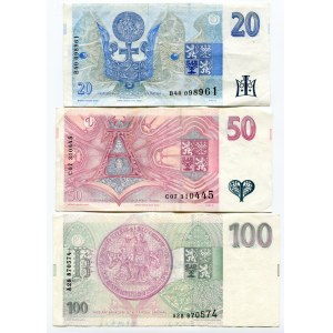 Czech Republic 20 50 100 Korun 1993 - 1997