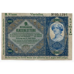 Austria Lottery Ticket 100 1923