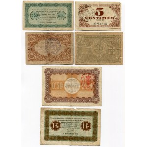 France Set of 6 Notgelds 1916 -18