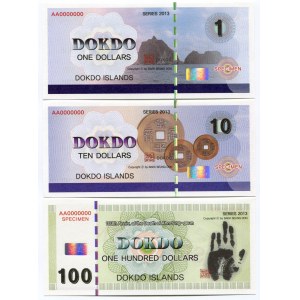 Dokdo Islands Set of 5 Notes 2013 Specimen
