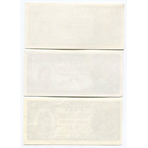 Hong Kong Set of 3 Notes of 1 Cent 1961 -86
