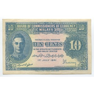 Malaya 10 Cents 1945