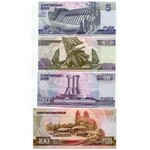 North Korea Set of 6 Notes: 5 - 10 - 50 - 100 - 200 - 500 - 1000 Won 2002 -07