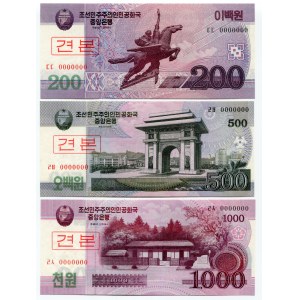 North Korea Set of 10 Notes 2002 -13 Specimen