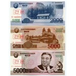 North Korea Set of 10 Notes 2002 -13 Specimen