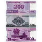 North Korea Set of 10 Notes 2002 -13 Specimen