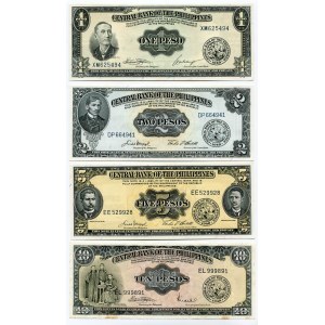 Philippines 1-2-5-10 Pesos 1949