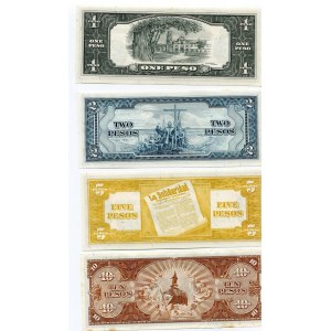 Philippines 1-2-5-10 Pesos 1949