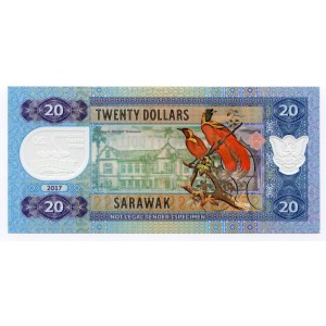Sarawak 20 Dollars 2017 Specimen Abdul Taib Mahmud