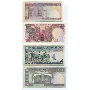 Iran 100, 100, 200 & 500 Rials 1982 - 1985