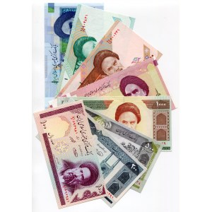 Iran Set of 8 Notes 1982 -2005