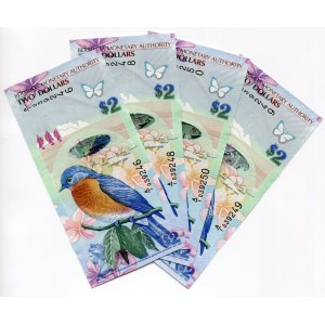 Bermuda Set of 4 Banknotes 2009 With Consecutive S/N