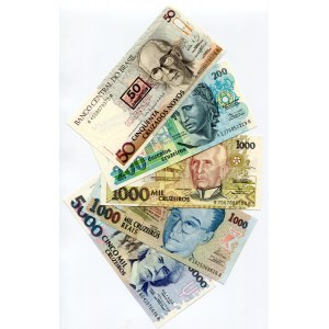 Brazil Set of 10 Notes 1986 -93