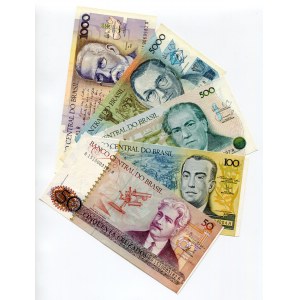 Brazil Set of 10 Notes 1986 -93